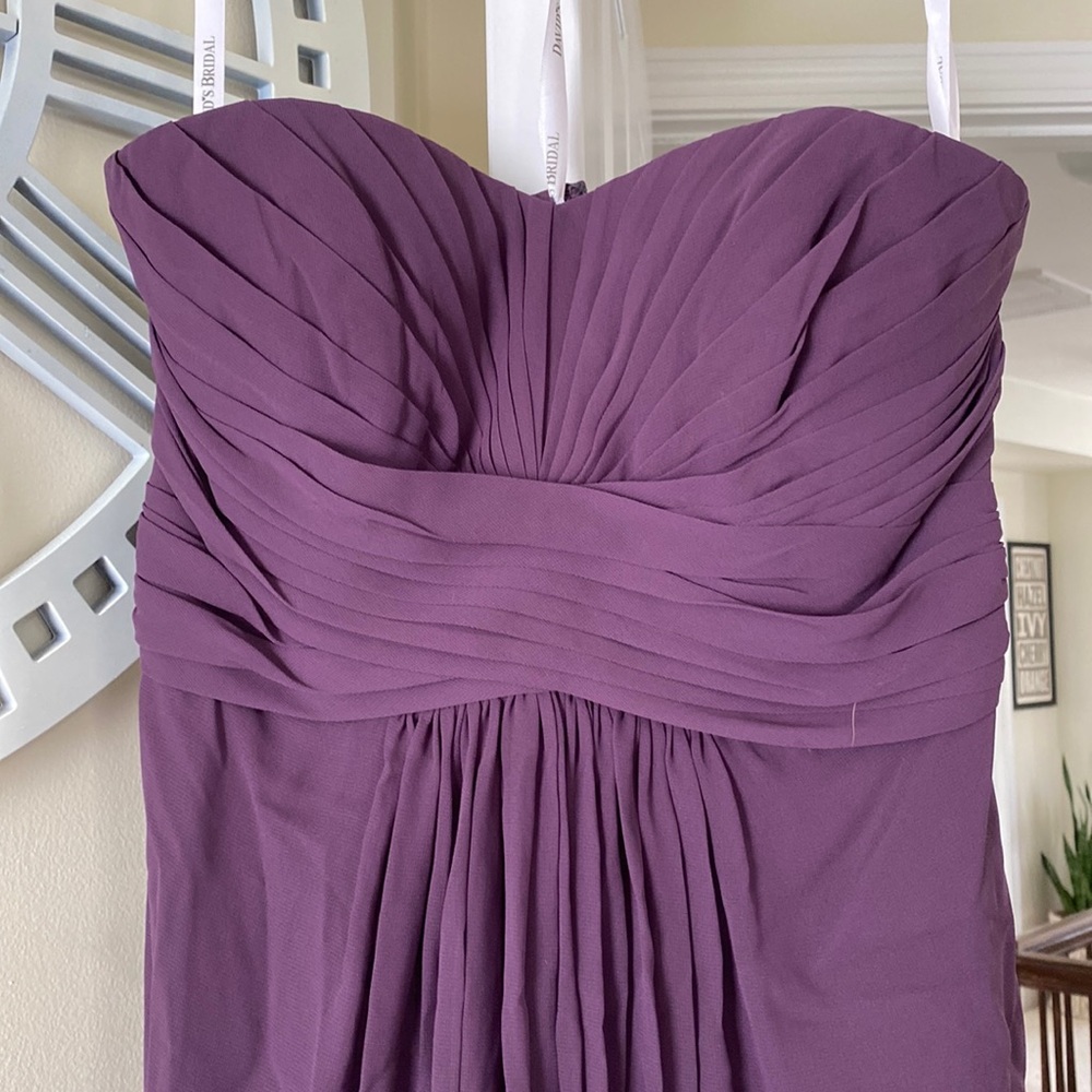 David’s Bridal Bridesmaid Dress in Eggplant